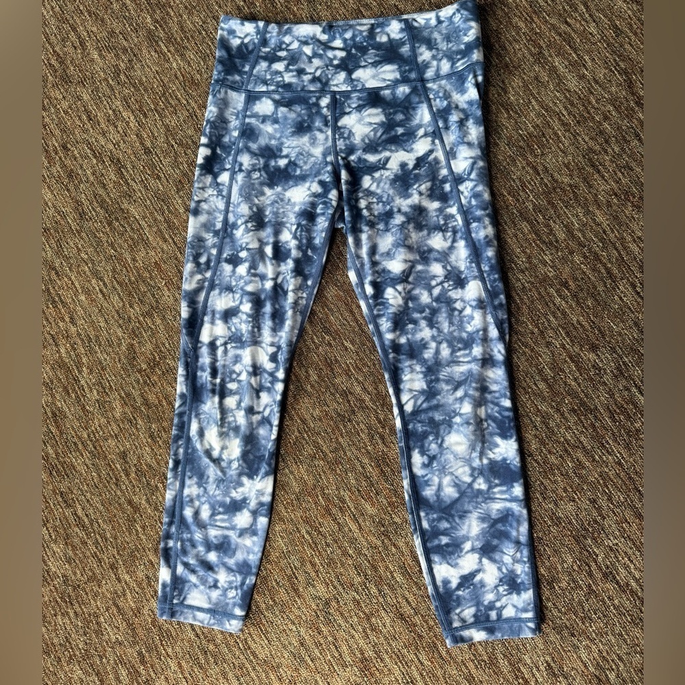 Athleta Tie Dye Powervita Leggings Size Medium